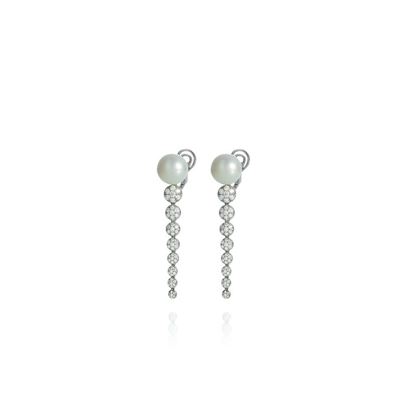 Chantecler - Orecchini Bon Bon - Oro Bianco - Diamanti