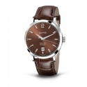 Orologio extra-fort marrone con cinturino in pelle Eberhard