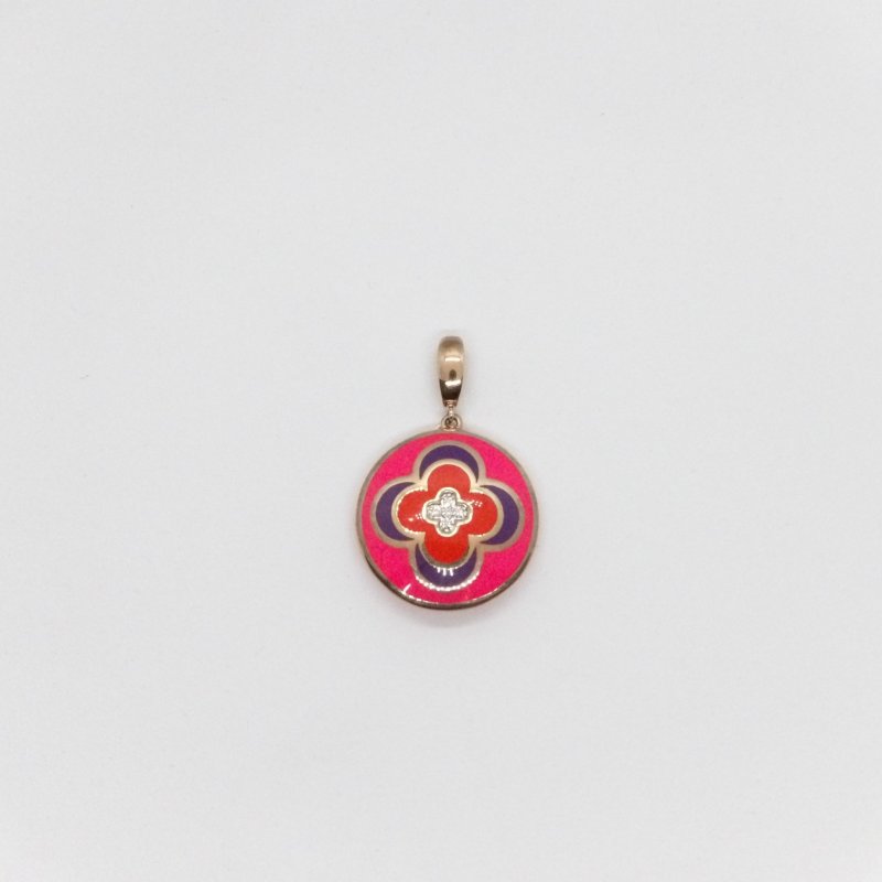 Rosato - Collier - Pendente Con Pietre E Diamanti