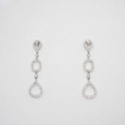 Orecchini in oro bianco con diamanti Recarlo