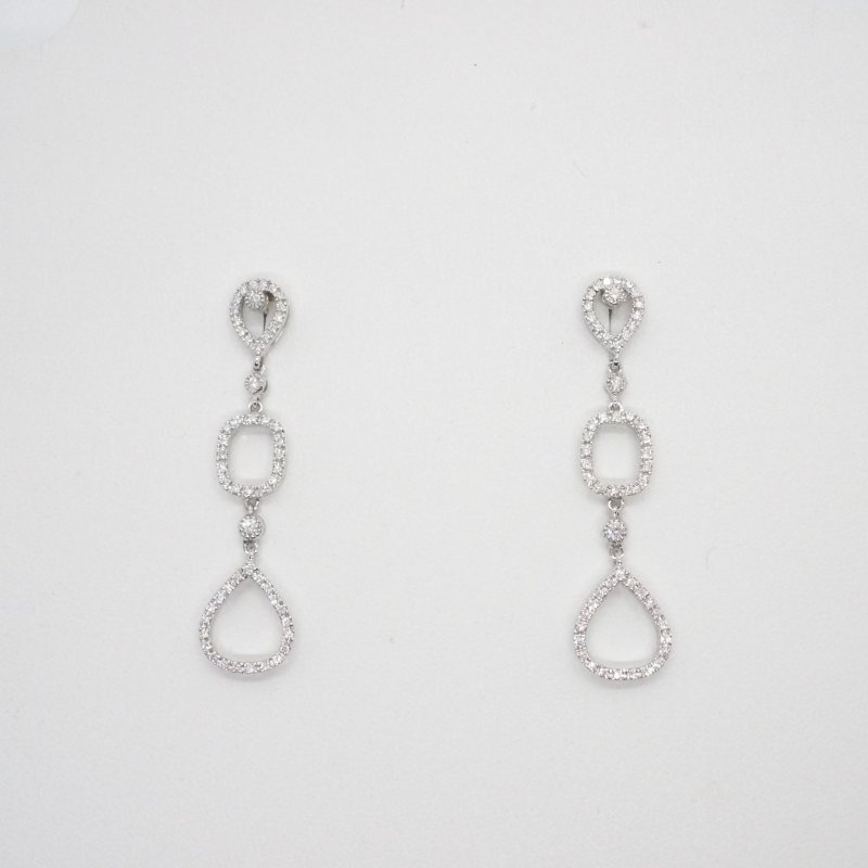 Orecchini in oro bianco con diamanti Recarlo