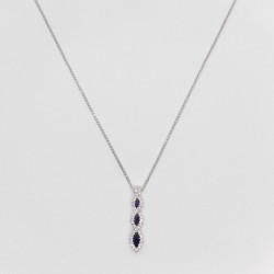 Collier in oro bianco con zaffiri 0.58 kt e diamanti 0.25 kt Recarlo