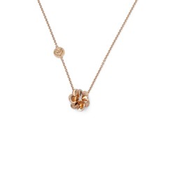 Chantecler - Ciondolo Paillettes Fiore Piccolo - Oro Rosa - Diamanti