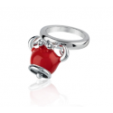 Chantecler - Anello Et Voilà - Argento - Smalto Rosso