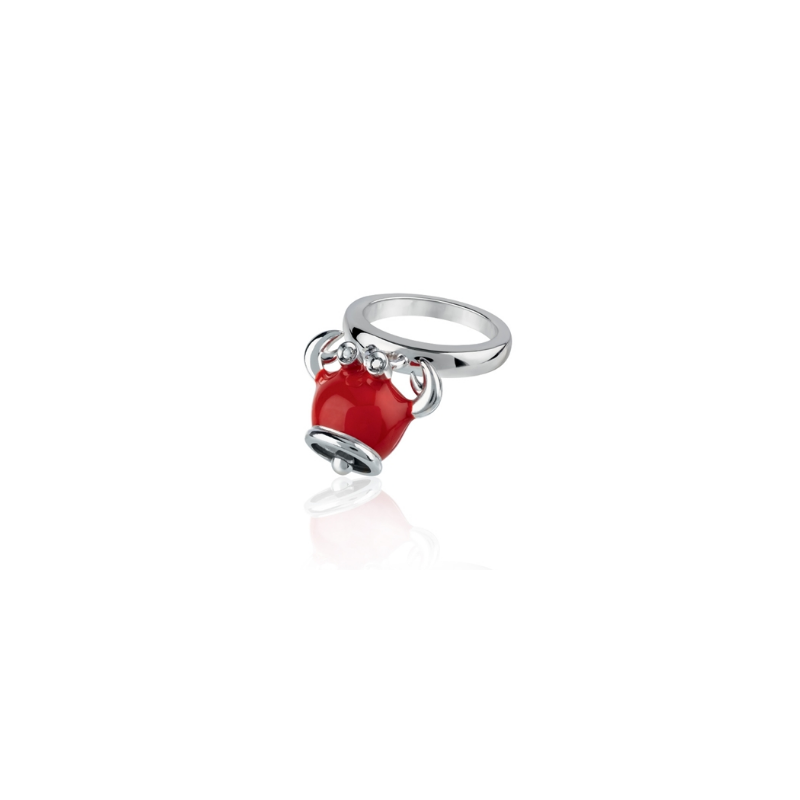 Chantecler - Anello Et Voilà - Argento - Smalto Rosso