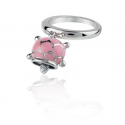 Chantecler - Anello Et Voilà - Argento - Smalto Rosa