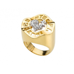 Chantecler - Anello Gallo - Oro Giallo - Pavé Di Diamanti