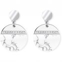2 Jewels - Orecchini Rotondi - Acciaio 316L - Cristallo