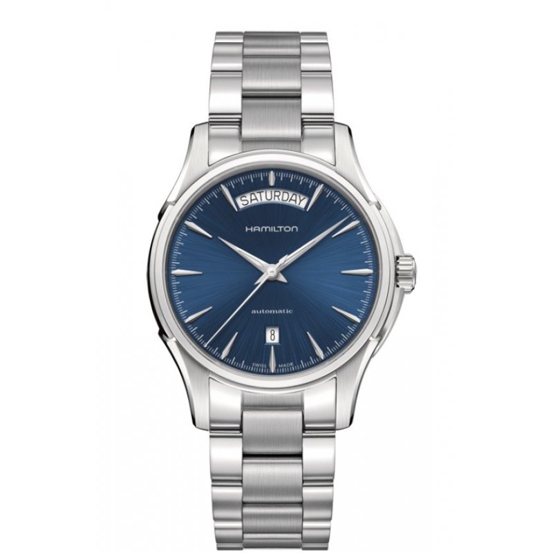 Hamilton - Jazzmaster Day Date Auto - Acciaio - Blu