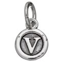 Giovanni Raspini - Charm Lettera Bottone 'V' - Argento