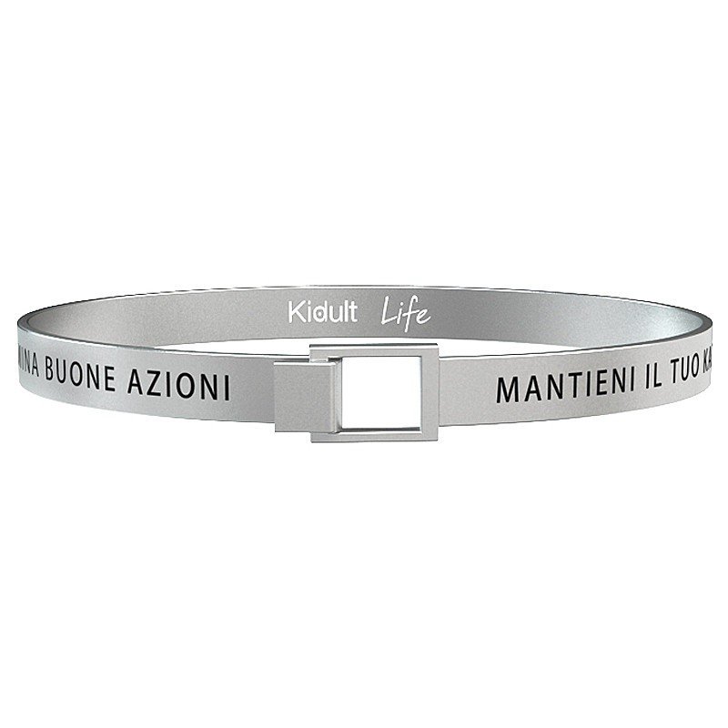 Kidult - Bracciale Mantieni Il Tuo Karma Positivo - Acciaio - Donna