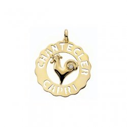 Chantecler - Ciondolo Grande Logo - Oro Giallo - Diamanti