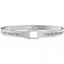 Kidult - Bracciale Tutti Pensano Di Cambiare… L. Tolstoj - Acciaio - Uomo