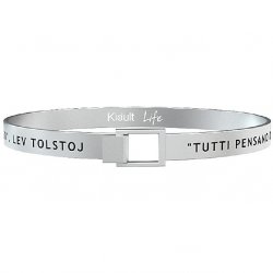 Kidult - Bracciale Tutti Pensano Di Cambiare… L. Tolstoj - Acciaio - Uomo