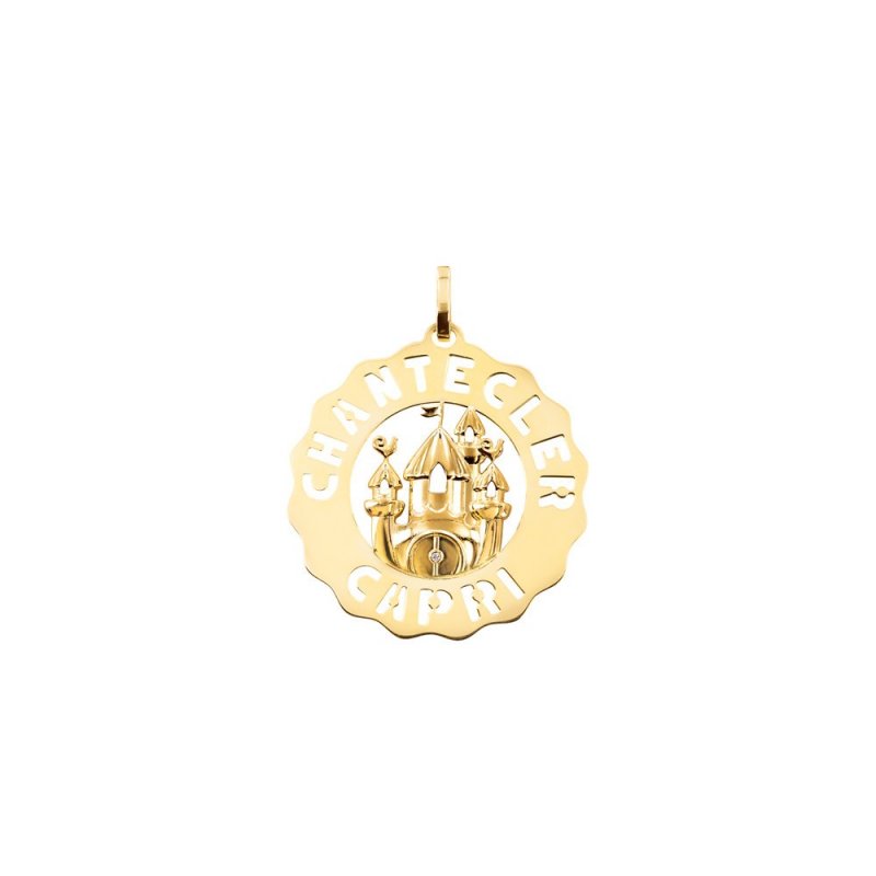 Chantecler - Ciondolo Grande Castello - Oro Giallo - Diamante