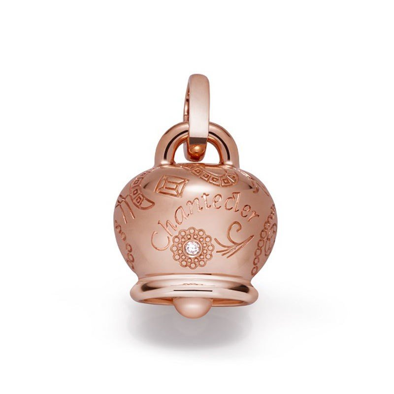 Chantecler - Ciondolo Campanella Suamèm Maxi - Oro Rosa - Diamanti