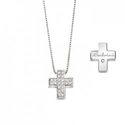 Collana in oro bianco con diamanti.