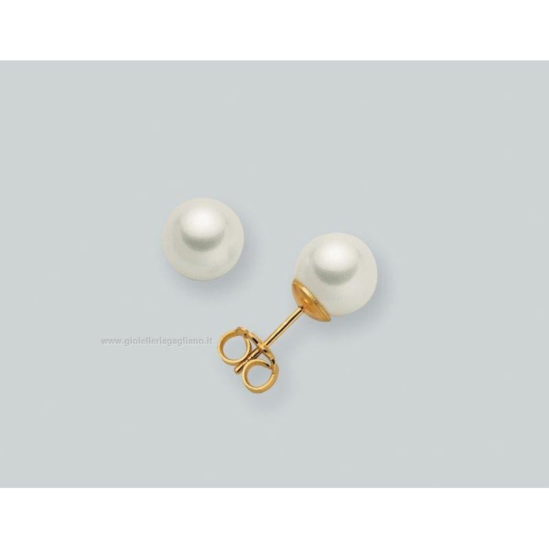 Miluna - Orecchini Perle Gemelle - Oro Bianco