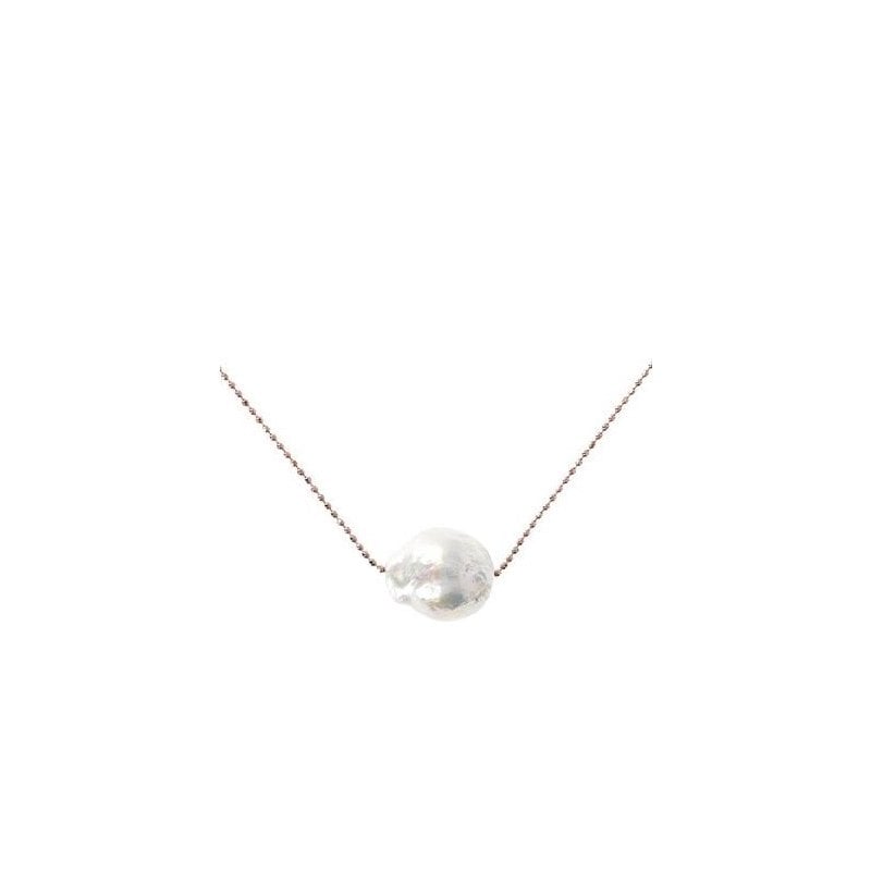Collana Bronzallure Gioielli Perfecta Golden Rosé E Perla Bianca 