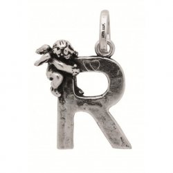 Giovanni Raspini - Charm "R" Con Angelo - Argento