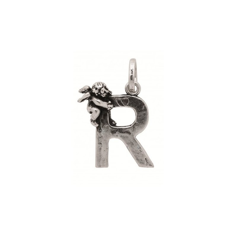 Giovanni Raspini - Charm "R" Con Angelo - Argento