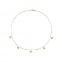 Collana in oro rosa 9 KT con diamante.