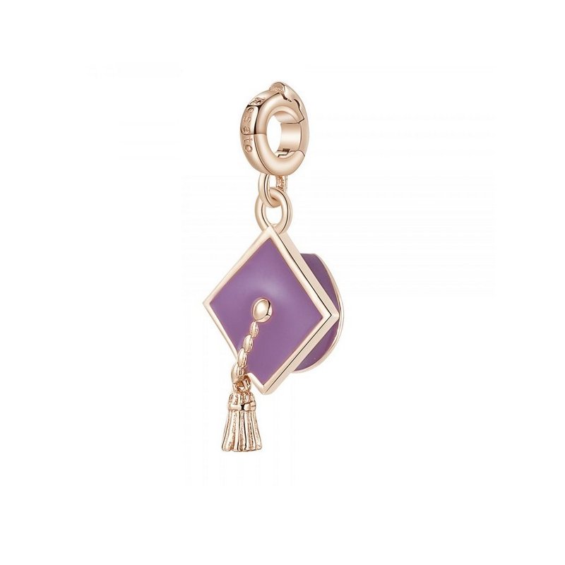 Rosato - Charm Cappello Laurea - Argento 925 - Oro Rosa