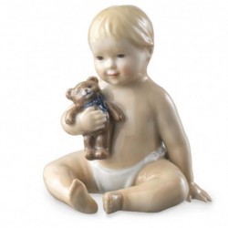Royal Copenhagen - Neonato Con Orsetto - Porcellana