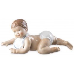 Royal Copenhagen - Neonato Con Bavaglino - Porcellana