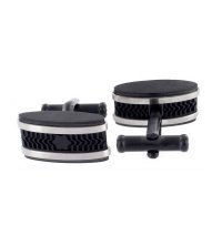 Montblanc - Gemelli Rettangolari - Gomma Nera - Pvd