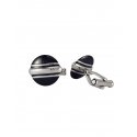 Montblanc - Cufflinks Mst Round - Acciaio - Onice