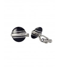 Montblanc - Cufflinks Mst Round - Acciaio - Onice