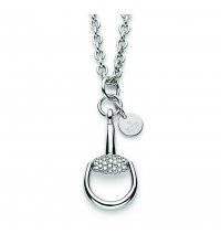 Collana Horsebit in oro bianco 18kt e diamanti