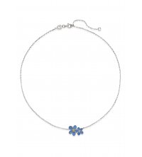 Chantecler - Collana Fiore 'Non Ti Scordar Di Me' - Argento - Smalto