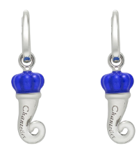 Chantecler - Orecchini A Forma Di Cornetto - Smalto Blu