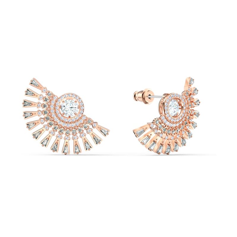 Swarovski - Orecchini Sparkling Dance - Grigio - Oro Rosa