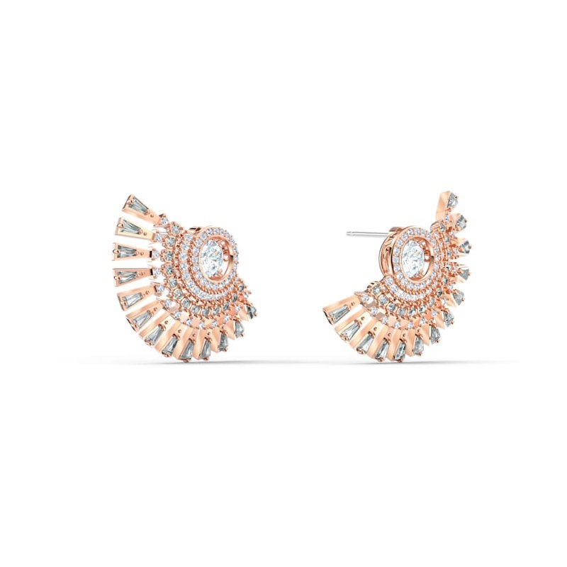 Swarovski - Orecchini Sparkling Dance - Grigio - Oro Rosa