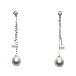 Salvini - Orecchini Eleganti - Oro Bianco - Perle
