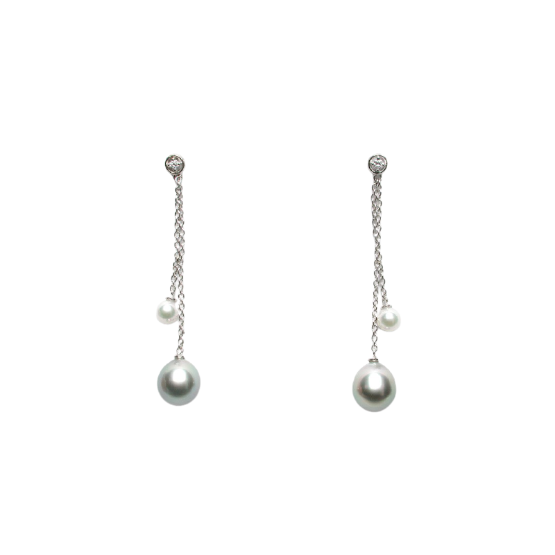 Salvini - Orecchini Eleganti - Oro Bianco - Perle