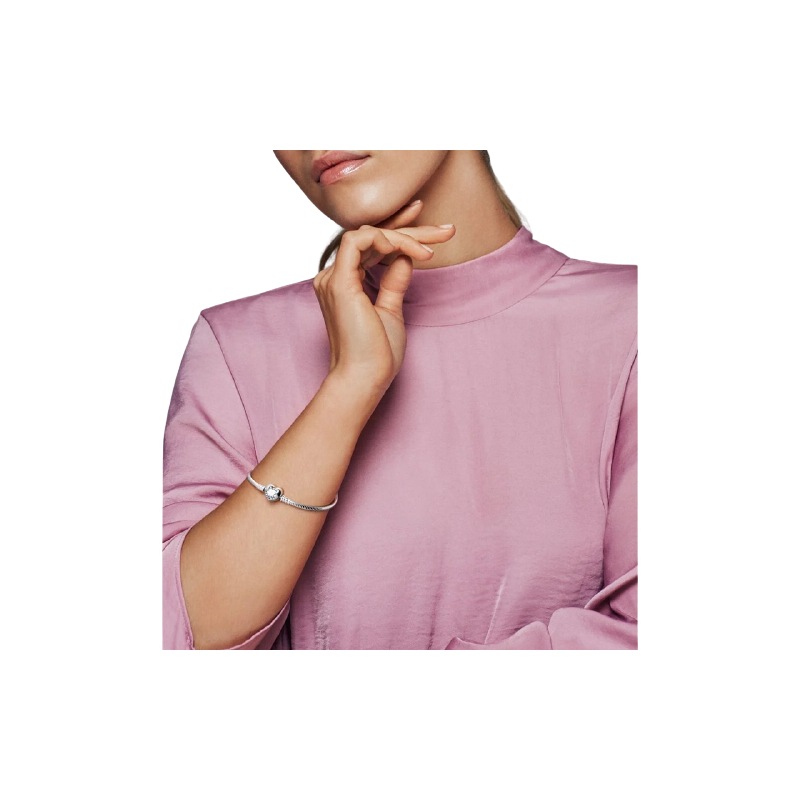Silver Bracelet With Heart-Sha