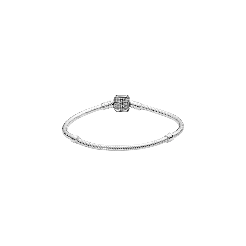 Silver Bracelet With Clear Cub