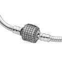 Silver Bracelet With Clear Cub