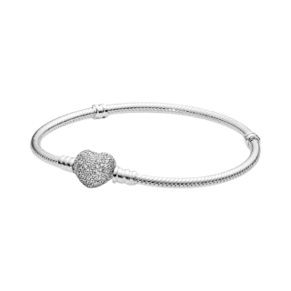Silver Bracelet With Heart-Sha