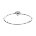 Silver Bracelet With Heart-Sha
