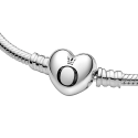Silver Bracelet With Heart-Sha