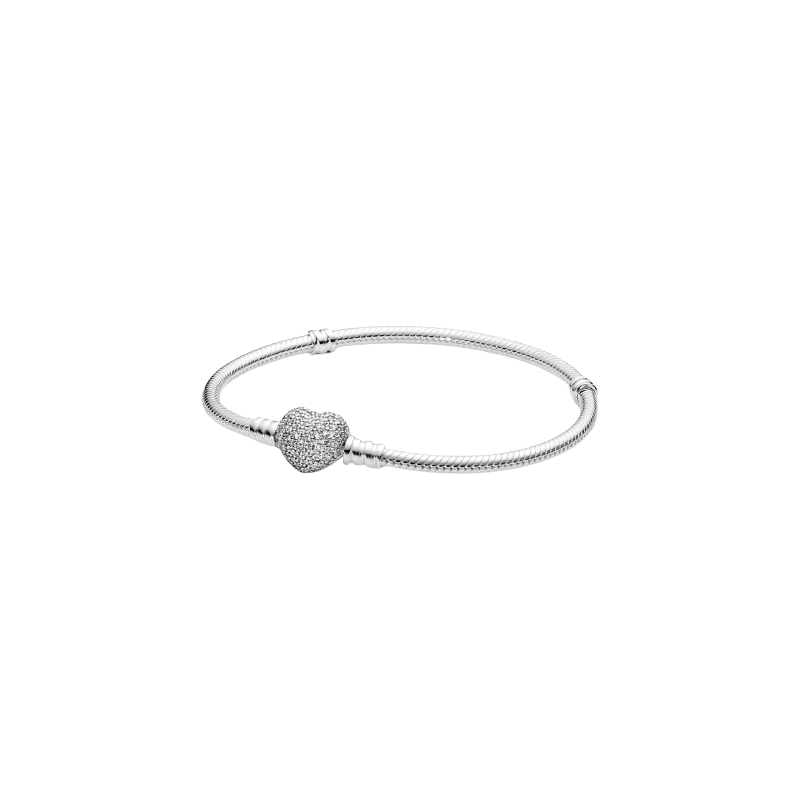 Silver Bracelet With Heart-Sha