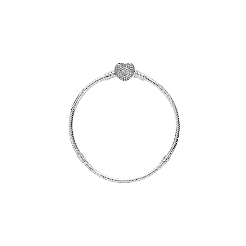 Silver Bracelet With Heart-Sha