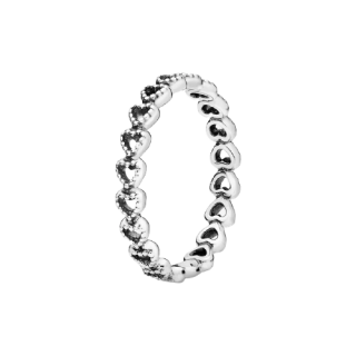 Openwork Heart Silver Ring