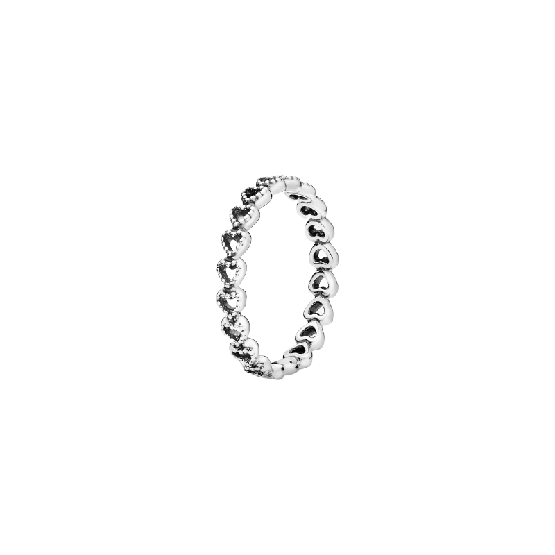 Openwork Heart Silver Ring