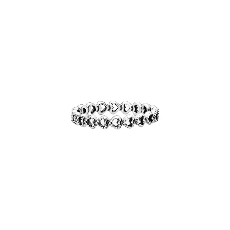 Openwork Heart Silver Ring